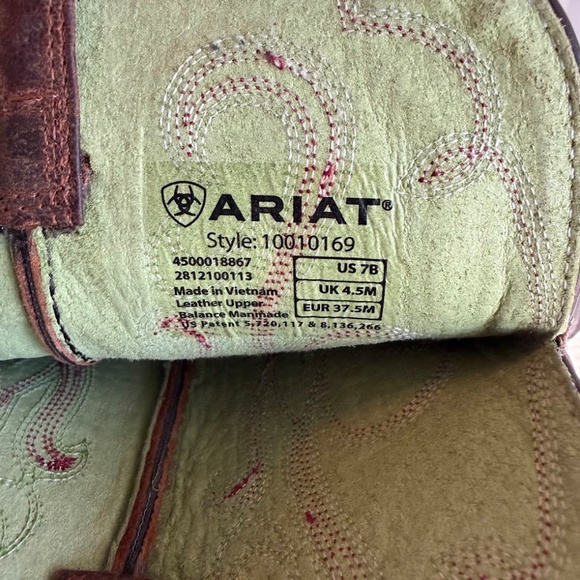 Ariat Heritage Western X-Toe Boots Women’s 7 B Brown Leather - Picture 10 of 10